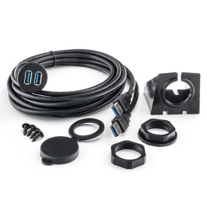 AMPIRE XUD200 διπλό καλώδιο επέκτασης USB 3.0 με υποδοχή(200cm)-