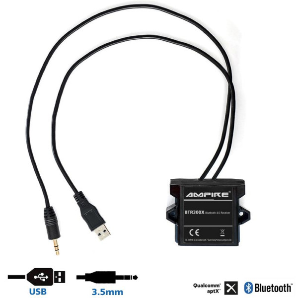 Ampire BTR300x Δέκτης Bluetooth (Τεμάχιο)- Ampire BTR300x Δέκτης Bluetooth (Τεμάχιο)-