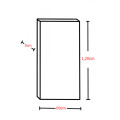 Audiodesigner Rect Ηχοαπορροφητικά Πάνελ 120 x 60 x 5cm Coffee Grey (4 Τεμάχια)-