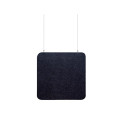 Audiodesigner ECOBAFFLE Square Ηχοαπορροφητικά Πάνελ Οροφής 80x80x4cm Μαύρο (Σετ 4 Τεμαχίων)-