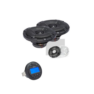 Powerbass MC-100+XL-62SS Πακέτο Ήχου Σκάφους με Πηγή και 2 Ηχεία (Σετ)-