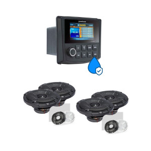 Powerbass MC-200+2*XL-62SS Πακέτο Ήχου Σκάφους με Πηγή και 4 Ηχεία (Σετ)-