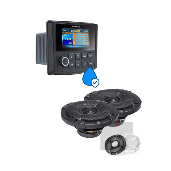 Powerbass MC-200+XL-62SS Πακέτο Ήχου Σκάφους με Πηγή και 2 Ηχεία (Σετ)-