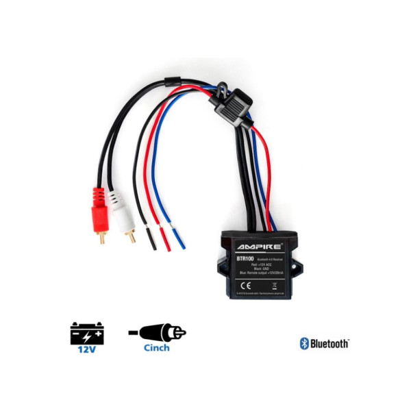 Ampire BTR100 Δέκτης Bluetooth (Τεμάχιο)- Ampire BTR100 Δέκτης Bluetooth (Τεμάχιο)-