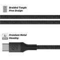 Scosche CAB4-SP StrikeLine™ Premium Braided Cable for USB-C Devices BLACK-