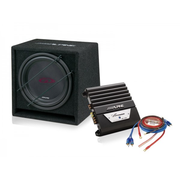 Alpine SBG 12kit 12inch με ενισχυτή 12 inch Subwoofer αυτοκινήτου με κούτα
