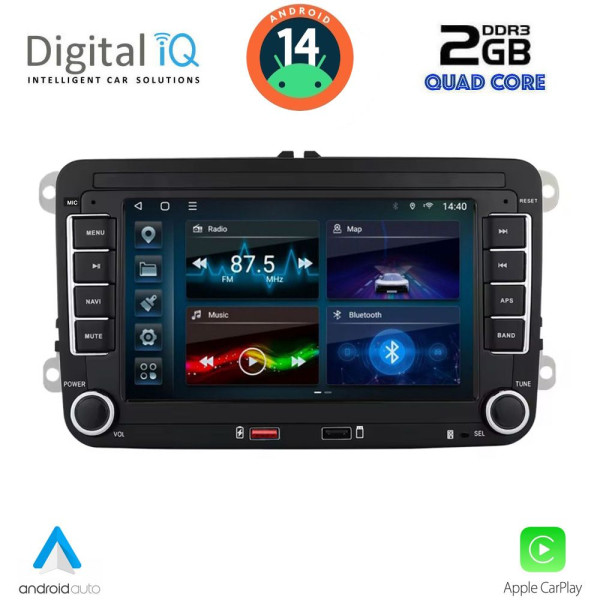 DIGITAL IQ BLD 204_CPA (7'' DECK) MULTIMEDIA SYSTEM for VW - SKODA - SEAT mod. 2004-2014