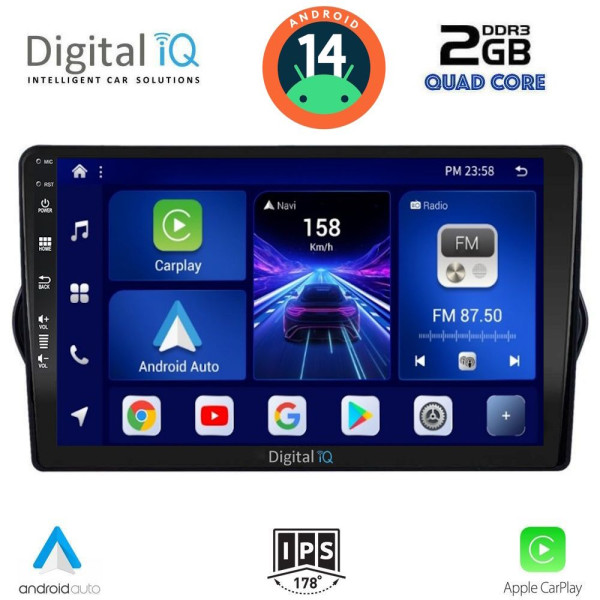 DIGITAL IQ BXC 3148_CPAA (9inc) MULTIMEDIA TABLET for FIAT TIPO mod. 2015-2023 DIGITAL IQ BXC 3148_CPAA (9inc) MULTIMEDIA TABLET for FIAT TIPO mod. 2015-2023