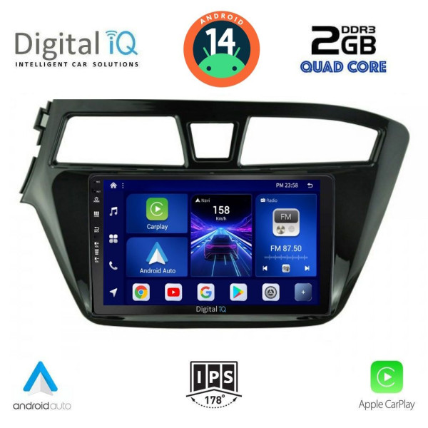 DIGITAL IQ BXC 3229_CPAA (9inc) MULTIMEDIA TABLET for HYUNDAI i20 mod. 2014-2018 DIGITAL IQ BXC 3229_CPAA (9inc) MULTIMEDIA TABLET for HYUNDAI i20 mod. 2014-2018