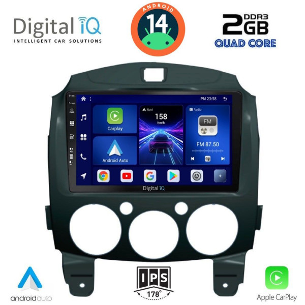 DIGITAL IQ BXC 3361_CPAA (9inc) MULTIMEDIA TABLET for MAZDA 2 mod. 2007-2014 DIGITAL IQ BXC 3361_CPAA (9inc) MULTIMEDIA TABLET for MAZDA 2 mod. 2007-2014