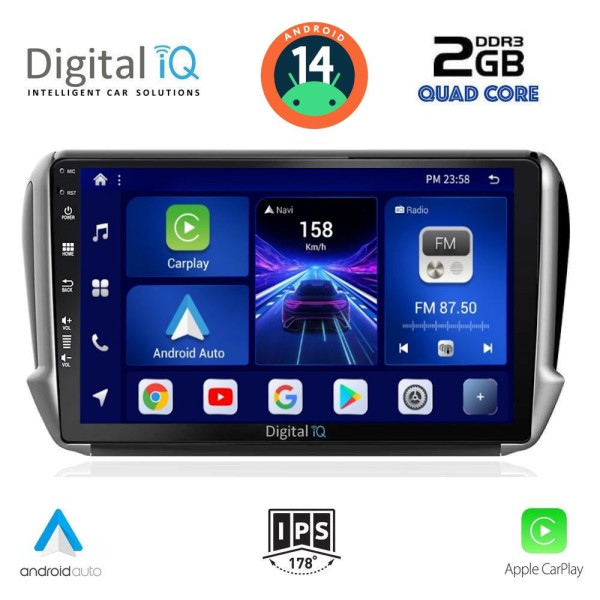 DIGITAL IQ BXC 3508_CPAA (10inc) MULTIMEDIA TABLET for PEUGEOT 208-2008 mod. 2012-2021 DIGITAL IQ BXC 3508_CPAA (10inc) MULTIMEDIA TABLET for PEUGEOT 208-2008 mod. 2012-2021