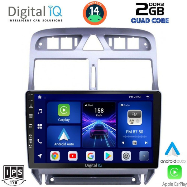 DIGITAL IQ BXC 3512_CPAA (9inc) MULTIMEDIA TABLET for PEUGEOT 307 mod. 2001-2008 DIGITAL IQ BXC 3512_CPAA (9inc) MULTIMEDIA TABLET for PEUGEOT 307 mod. 2001-2008