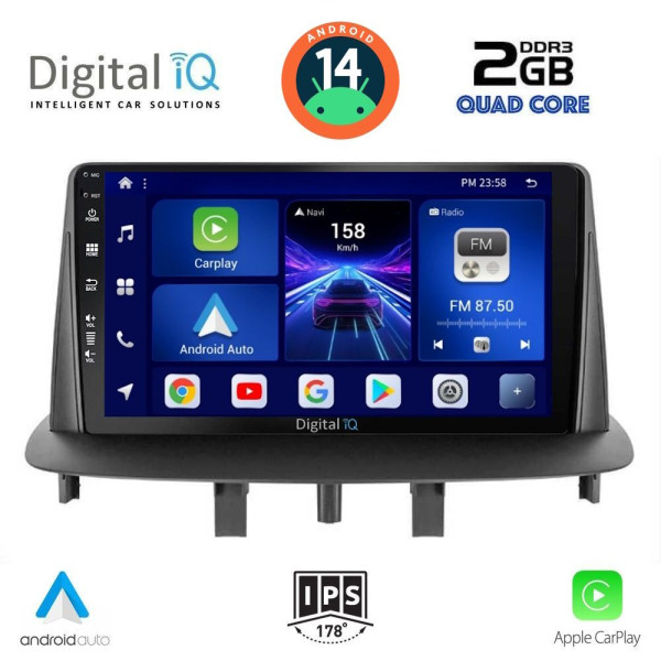 DIGITAL IQ BXC 3556_CPAA (9inc) MULTIMEDIA TABLET for RENAULT MEGANE 3 mod. 2009-2016 DIGITAL IQ BXC 3556_CPAA (9inc) MULTIMEDIA TABLET for RENAULT MEGANE 3 mod. 2009-2016