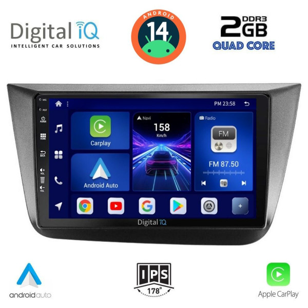 DIGITAL IQ BXC 3570_CPAA (9inc) MULTIMEDIA TABLET for SEAT ALTEA mod. 2004-2015 DIGITAL IQ BXC 3570_CPAA (9inc) MULTIMEDIA TABLET for SEAT ALTEA mod. 2004-2015