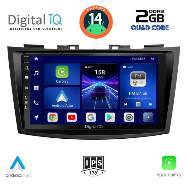 DIGITAL IQ BXC 3685_CPAA (9inc) MULTIMEDIA TABLET for SUZUKI SWIFT mod. 2011-2016 DIGITAL IQ BXC 3685_CPAA (9inc) MULTIMEDIA TABLET for SUZUKI SWIFT mod. 2011-2016