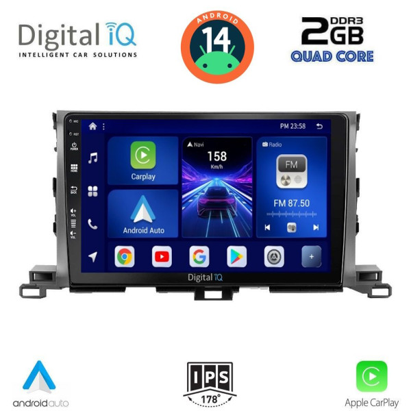 DIGITAL IQ BXC 3700_CPAA (10inc) MULTIMEDIA TABLET for TOYOTA HIGHLANDER mod. 2014-2019 DIGITAL IQ BXC 3700_CPAA (10inc) MULTIMEDIA TABLET for TOYOTA HIGHLANDER mod. 2014-2019