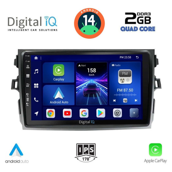 DIGITAL IQ BXC 3713_CPAA (9inc) MULTIMEDIA TABLET for TOYOTA COROLLA 4D mod. 2006-2012 DIGITAL IQ BXC 3713_CPAA (9inc) MULTIMEDIA TABLET for TOYOTA COROLLA 4D mod. 2006-2012