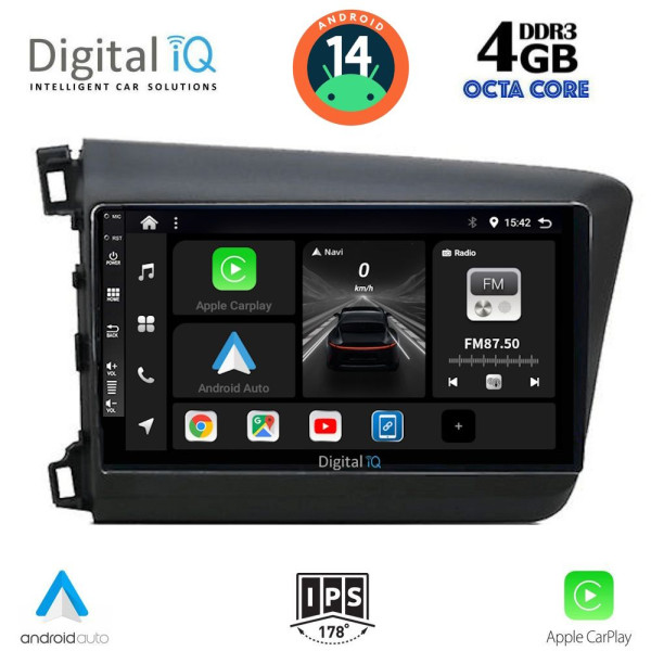 DIGITAL IQ BXF 61904D_CPAA (9inc) MULTIMEDIA TABLET for HONDA CIVIC 4Doors mod. 2012-2016 DIGITAL IQ BXF 61904D_CPAA (9inc) MULTIMEDIA TABLET for HONDA CIVIC 4Doors mod. 2012-2016