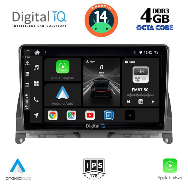 DIGITAL IQ BXF 6405_CPAA (9inc) MULTIMEDIA TABLET for MERCEDES C (W204) mod. 2007-2011 DIGITAL IQ BXF 6405_CPAA (9inc) MULTIMEDIA TABLET for MERCEDES C (W204) mod. 2007-2011