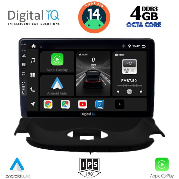 DIGITAL IQ BXF 6505_CPAA (9inc) MULTIMEDIA TABLET for PEUGEOT 206 mod. 1998-2006 DIGITAL IQ BXF 6505_CPAA (9inc) MULTIMEDIA TABLET for PEUGEOT 206 mod. 1998-2006