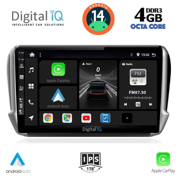 DIGITAL IQ BXF 6508_CPAA (10inc) MULTIMEDIA TABLET for PEUGEOT 208-2008 mod. 2012-2021 DIGITAL IQ BXF 6508_CPAA (10inc) MULTIMEDIA TABLET for PEUGEOT 208-2008 mod. 2012-2021