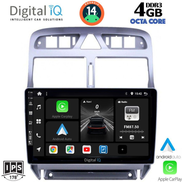 DIGITAL IQ BXF 6512_CPAA (9inc) MULTIMEDIA TABLET for PEUGEOT 307 mod. 2001-2008 DIGITAL IQ BXF 6512_CPAA (9inc) MULTIMEDIA TABLET for PEUGEOT 307 mod. 2001-2008