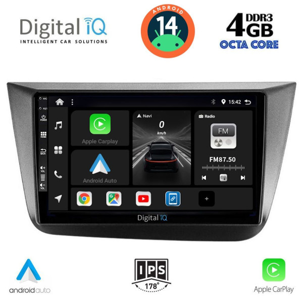 DIGITAL IQ BXF 6570_CPAA (9inc) MULTIMEDIA TABLET for SEAT ALTEA mod. 2004-2015 DIGITAL IQ BXF 6570_CPAA (9inc) MULTIMEDIA TABLET for SEAT ALTEA mod. 2004-2015