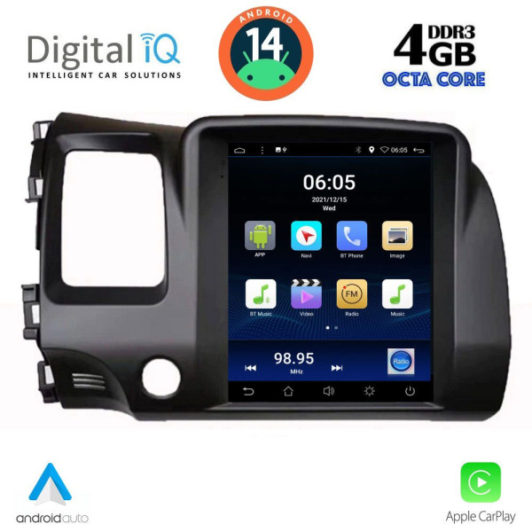 DIGITAL IQ BXF 6988_CPAA TESLA STYLE for HONDA CIVIC 4D mod. 2006-2012 DIGITAL IQ BXF 6988_CPAA TESLA STYLE for HONDA CIVIC 4D mod. 2006-2012