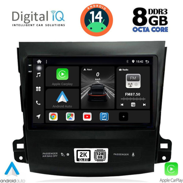 DIGITAL IQ BXF 11442_CPAA (9inc) MULTIMEDIA TABLET for CITROEN C-CROSSER | MITSUBISHI OUTLANDER | PEUGEOT 4007  mod. 2006-2012