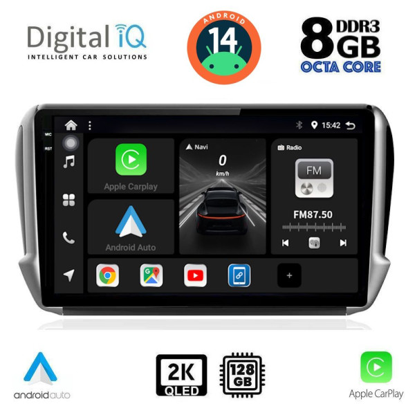 DIGITAL IQ BXF 11508_CPAA (10inc) MULTIMEDIA TABLET for PEUGEOT 208-2008 mod. 2012-2021 DIGITAL IQ BXF 11508_CPAA (10inc) MULTIMEDIA TABLET for PEUGEOT 208-2008 mod. 2012-2021