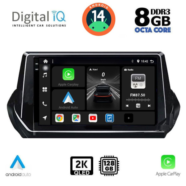 DIGITAL IQ BXF 11509_CPAA (9inc) MULTIMEDIA TABLET for PEUGEOT 208 – 2008 mod. 2021> DIGITAL IQ BXF 11509_CPAA (9inc) MULTIMEDIA TABLET for PEUGEOT 208 – 2008 mod. 2021>
