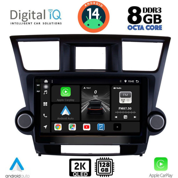 DIGITAL IQ BXF 11719_CPAA (10inc) MULTIMEDIA TABLET for TOYOTA HIGHLANDER mod. 2008-2015