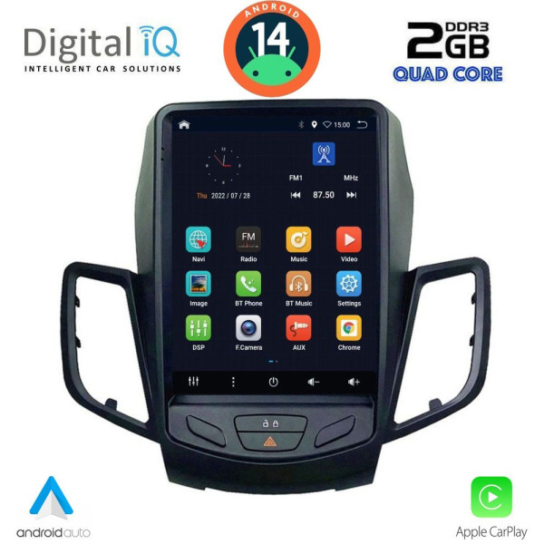 DIGITAL IQ BXC 3854_CPAA TESLA STYLE for FORD FIESTA mod. 2008-2017 DIGITAL IQ BXC 3854_CPAA TESLA STYLE for FORD FIESTA mod. 2008-2017