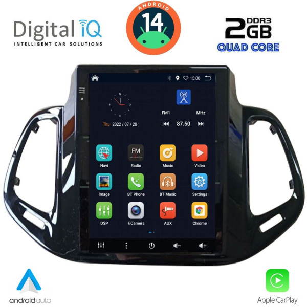 DIGITAL IQ BXC 3878_CPAA TESLA STYLE for JEEP COMPASS mod. 2017-2020 DIGITAL IQ BXC 3878_CPAA TESLA STYLE for JEEP COMPASS mod. 2017-2020