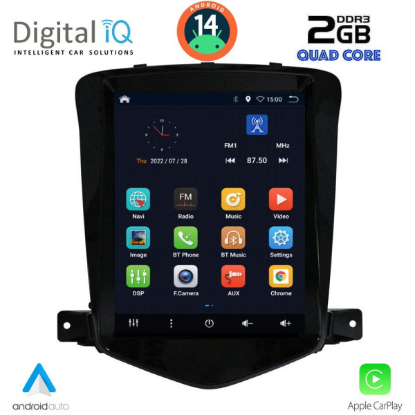 DIGITAL IQ BXC 3925_CPAA TESLA STYLE for CHEVROLET CRUZE mod. 2008-2012 DIGITAL IQ BXC 3925_CPAA TESLA STYLE for CHEVROLET CRUZE mod. 2008-2012