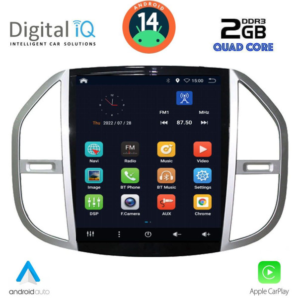 DIGITAL IQ BXC 3960_CPAA TESLA STYLE for MERCEDES VITO mod. 2015> DIGITAL IQ BXC 3960_CPAA TESLA STYLE for MERCEDES VITO mod. 2015>