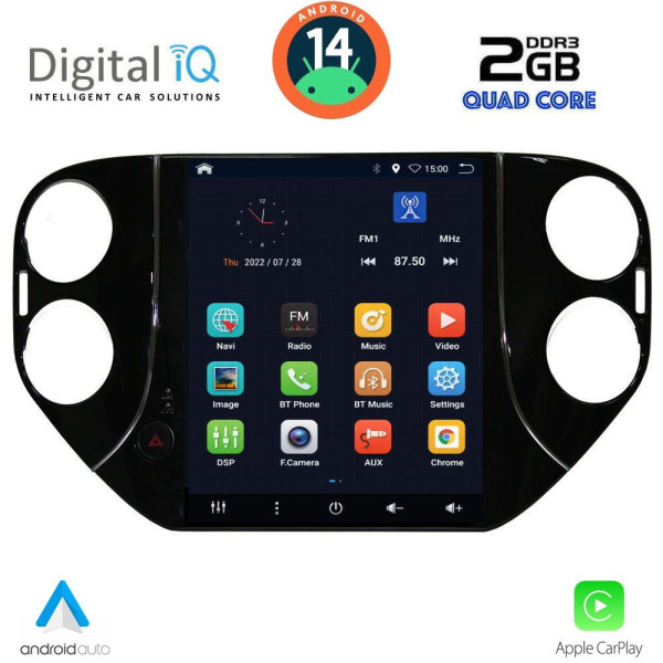 DIGITAL IQ BXC 3989_CPAA TESLA STYLE for VW TIGUAN mod. 2010-2013 DIGITAL IQ BXC 3989_CPAA TESLA STYLE for VW TIGUAN mod. 2010-2013