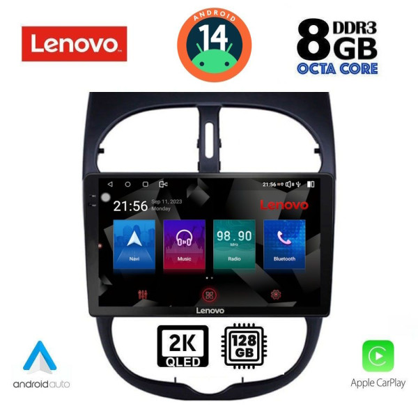 LENOVO SSW 10506_CPA (9inc) MULTIMEDIA TABLET for PEUGEOT 206 mod. 1998-2006 LENOVO SSW 10506_CPA (9inc) MULTIMEDIA TABLET for PEUGEOT 206 mod. 1998-2006
